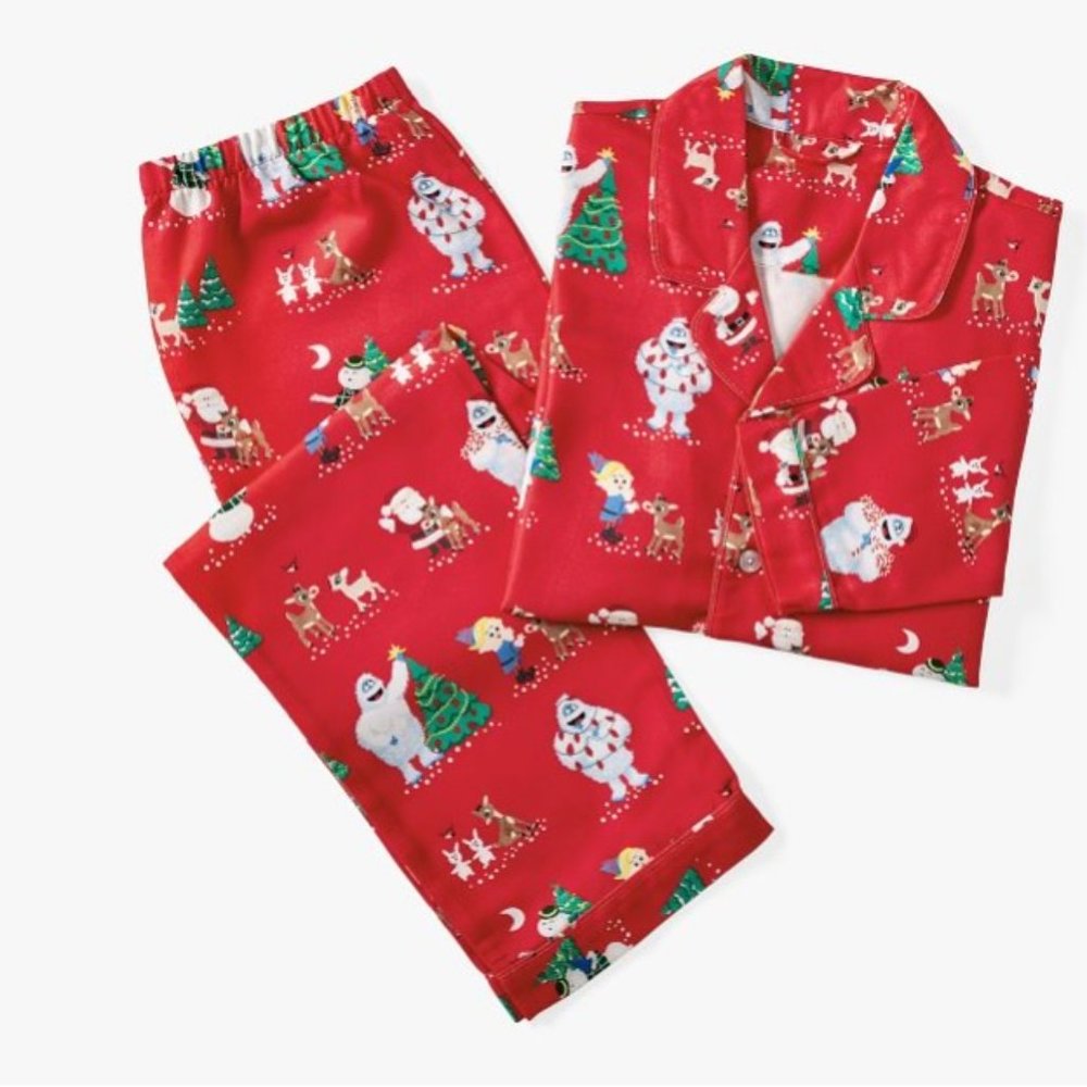 2022 Christmas PJs Rudolph® Adult Flannel Pajama Set Pottery Barn